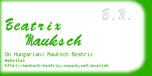 beatrix mauksch business card